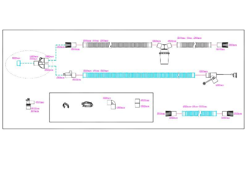 Контур дихальний одноразовий MEDICARE, з 1 вологозбірником та підігрівом лінії вдиху, для дорослих